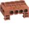 Bornier arrivee phase a cage 4x25mm2