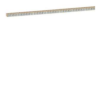 Barrette laiton sans socle L992mm 129X10-16mm univers+support et connexion 250 A|Hager-HAGK162F