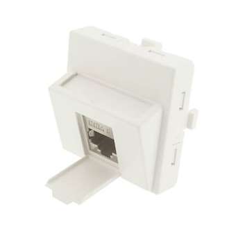 Plastron incliné simple équipé CAT6 blindé sans outil|Gigamedia-GGMPRJC6S45IS