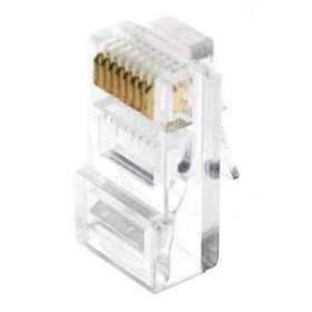 Lot de 100 connecteurs modular 8 points / 8 contacts CAT5e/CAT6|Gigamedia-GGMMJ8P8C100