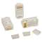Lot de 10 connecteurs modular 8 points / 8 contacts CAT5e/CAT6 (2 parties)