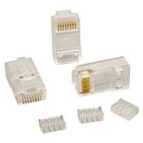 Lot de 10 connecteurs modular 8 points / 8 contacts CAT5e/CAT6 (2 parties)|Gigamedia-GGMMJ8EP8C