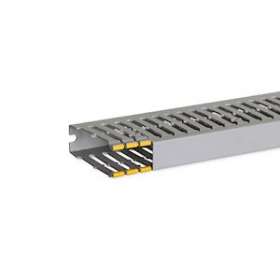 Goulotte de câblage au pas de 12,5 T1-D 25x80 grise|Iboco-IBOB12520