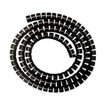 MANGE-CABLE: gaine diamètre 20 mm - Coloris NOIR - Le rouleau de 30 mètres|Cable equipements-CQSMC20N30M