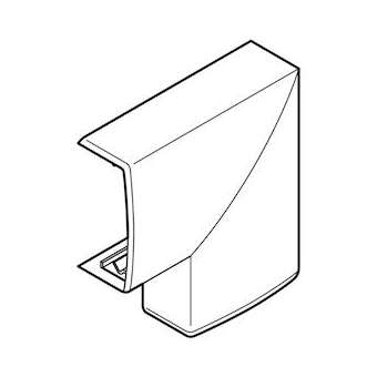Angle plat pour moulure Keva 50mmx20mm - PVC Blanc Artic|Planet wattohm-PLW11584