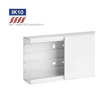 Goulotte de distribution cloisonnable TA-G 120x60 1 compartiment blanche|Iboco-IBOB01787