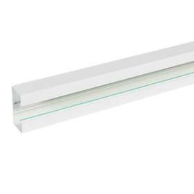 Goulotte Logix45-100x50mm-1 compartiment-2m-Livré sans couvercle-PVC Blanc Artic|Planet wattohm-PLW68000