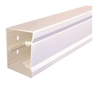 Goulotte appareillable queraz enclipsage direct h 85mm x p 56mm L200mm PVC Pure|Hager-HAGGBD5008509016