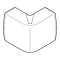 Angle extérieur Variasouple +ou-7DEG pour moulure Keva 22mmx12mm -PVC Blanc Arti