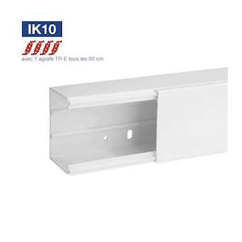 Goulotte de distribution cloisonnable TA-G 80x60 1 compartiment blanche|Iboco-IBOB01785