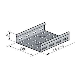 Dalle perforée PS à bords soyés, hauteur 27, largeur 50, épaisseur 0.75, SZ|Niedax France-NDX001001