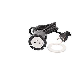 Disq60 Incara 2P+T Surface et cordon avec fiche 2P+T - blanc|Legrand-LEG654720