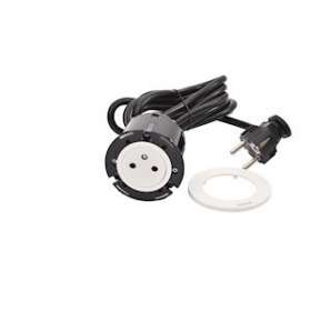 Disq60 Incara 2P+T Surface et cordon avec fiche 2P+T - blanc|Legrand-LEG654720
