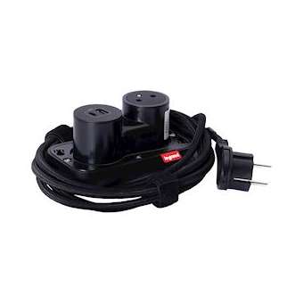 Prise 2P+T et chargeur USB A+C Electr'On Incara 2 postes - noir|Legrand-LEG654903