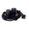 Prise 2P+T et chargeur USB A+C Electr'On Incara 2 postes - noir