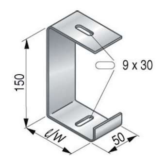 Crochet DBR SL, largeur 50 SZ|Niedax France-NDX538004