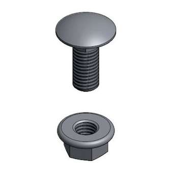 Boulon poêlier TRCC M6x15 HE, EZ|Niedax France-NDX648002