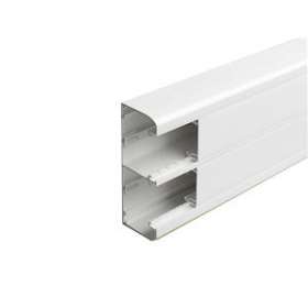 Goulotte 2 compartiments à clippage direct 50x130mm Mosaic longueur 2m - blanc|Legrand-LEG075603