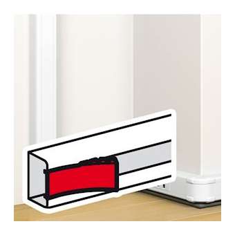 Couvercle pour goulottes Mosaic 50x80/130/180 - blanc antimicrobien|Legrand-LEG075729