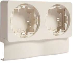 Support double appareillage saillie ateha pour ATA16x30 Pure|Hager-HAGATA163929016