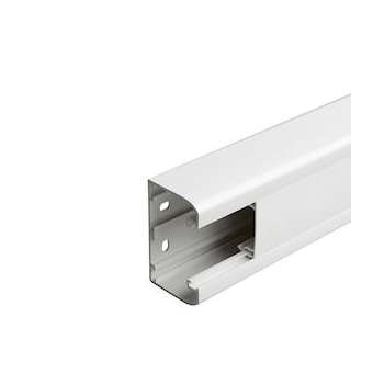Goulotte 1 compartiment à clippage direct Mosaic 50x80mm de longueur 2m - blanc|Legrand-LEG075601