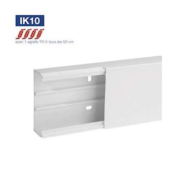 Goulotte de distribution cloisonnable TA-G 100x40 1 compartiment blanche|Iboco-IBOB01782