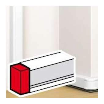 Embout pour goulotte à clippage direct Mosaic 50x130mm - blanc antimicrobien|Legrand-LEG075707