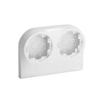 Boîtier double pour appareillage OptimaTM sur Optima TM 22x12,5 & 32x12,5 blanc|Iboco-IBOB08817