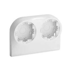 Boîtier double pour appareillage OptimaTM sur Optima TM 22x12,5 & 32x12,5 blanc|Iboco-IBOB08817