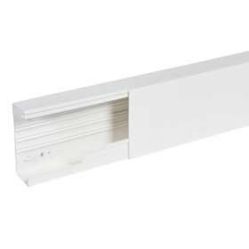 Goulotte distribution Viadis 150x60mm-Fond+couvercle-1 compart-Longueur 2m-Blanc|Planet wattohm-PLW16520