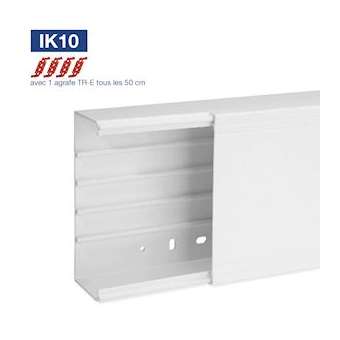 Goulotte de distribution cloisonnable TA-G 150x60 1 compartiment blanche|Iboco-IBOB01788