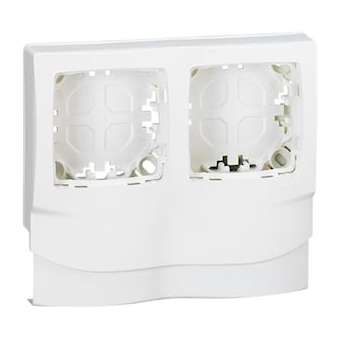 Cadre Appareillage saillie 2 postes pose long moulures DLPlus ép. 12,5mm -blanc|Legrand-LEG031414