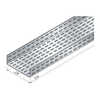 Dalle perforée BD à bords droits, hauteur 48, largeur 195, SZ|Niedax France-NDX428021