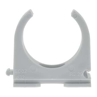 Fixe-tubes et gaines inter-connectable D 32 mm PP gris (x 50)|Bizline-BIZ300473