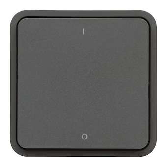 cubyko Interrupteur bipolaire marqué 0/1 associable gris IP55|Hager-HAGWNA008