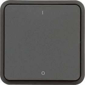cubyko Interrupteur bipolaire marqué 0/1 associable gris IP55|Hager-HAGWNA008