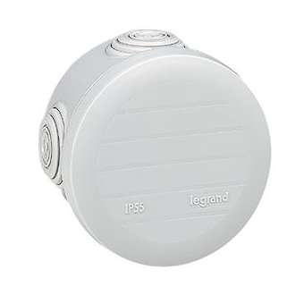 Boîte de dérivation ronde Plexo D70mm hauteur 45mm - gris RAL7035|Legrand-LEG092002