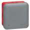 Boîte de dérivation carrée pour presse-étoupe Plexo gris/rouge - 80x80x45mm|Legrand-LEG092009