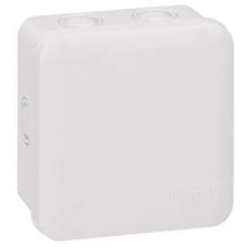 Boîte de dérivation carrée pour presse-étoupe Plexo gris -7 entrées -80x80x45mm|Legrand-LEG092014