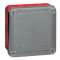 Boîte de dérivation carrée pour presse-étoupe Plexo gris/rouge - 105x105x74mm