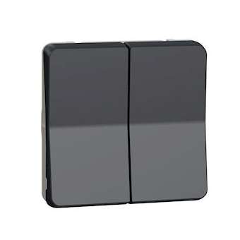 Mureva Styl - Double va et vient - composable - IP55 -IK08-connexion auto - gris|Schneider Electric-SCHMUR35019