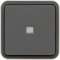 cubyko interrupteur va-et-vient témoin avec neutre saillie gris IP55
