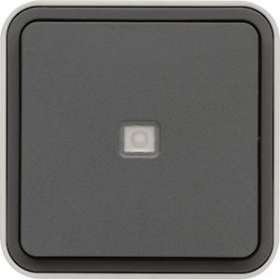 cubyko interrupteur va-et-vient témoin avec neutre saillie gris IP55|Hager-HAGWNC003