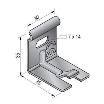 Patte multifonction PUF, pour largeur inférieure à 150 mm, GC|Niedax France-NDX553036