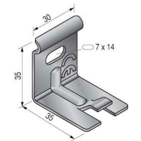 Patte multifonction PUF, pour largeur inférieure à 150 mm, GC|Niedax France-NDX553036