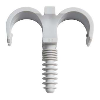 BIZCLIP double D 20 mm PA 6 gris (x 100)|Bizline-BIZ710228