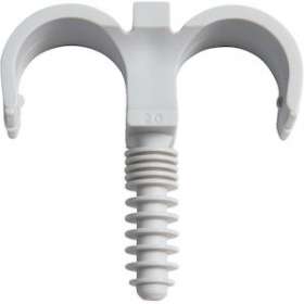 BIZCLIP double D 20 mm PA 6 gris (x 100)|Bizline-BIZ710228