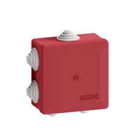 Boîte de dérivation étanche Pico 80x80 Prof. 40 rouge à tétines IP55 960°C|Iboco-IBOB05545