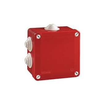 Boîte de dérivation étanche Pico 100x100 Prof. 50 rouge à tétines IP55 960°C|Iboco-IBOB05546