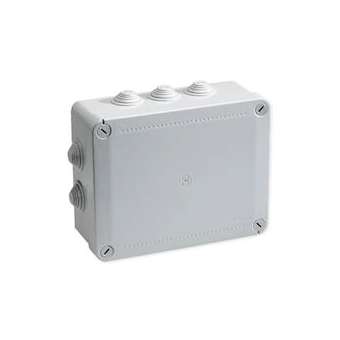 Boîte de dérivation étanche Pico 240x190 Prof. 90 grise à tétines IP55 960°C|Iboco-IBOB05538
